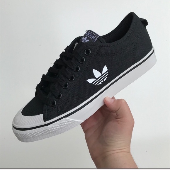 NEW Adidas Nizza Trefoil Black Sneaker Womens 11 - Picture 9 of 12